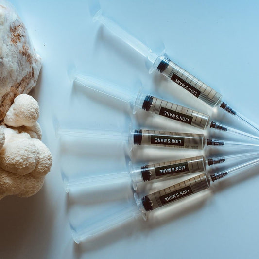 Liūto karčių skystos kultūros švirkštai 10 x 10 ml | Hericium Erinaceus | Grybų auginimo rinkinys namams Grybų mikologijos pradedantiesiems sodininkams