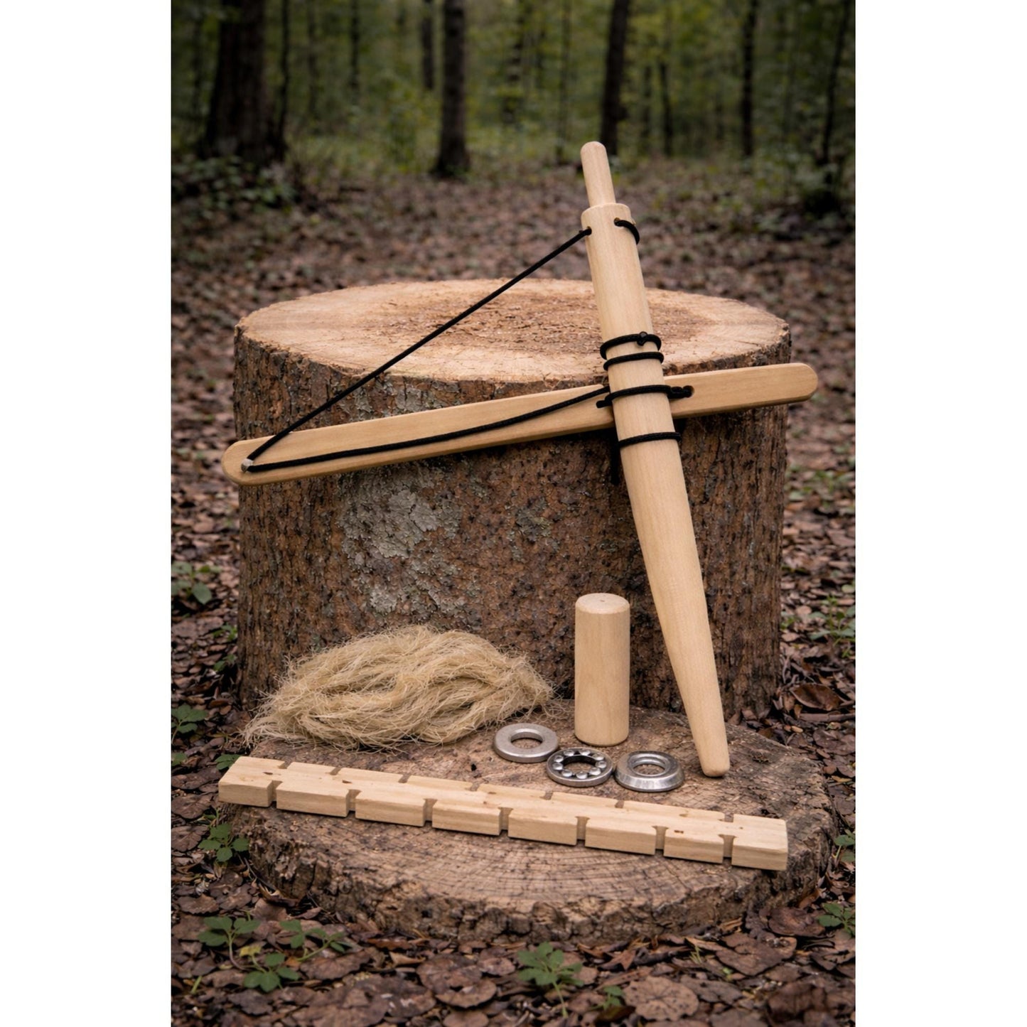 Lankinio gręžtuvo laužavietės rinkinys pradedantiesiems – primityvus laužavietės rinkinys išgyvenimui, išgyvenimui ir stovyklavimui gamtoje